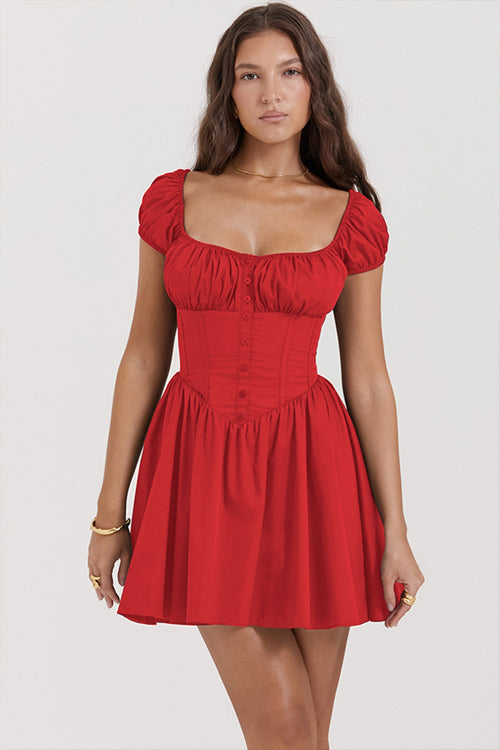 Heidi-Mode | Whatever It Takes Smocked Flare Mini-Kleid