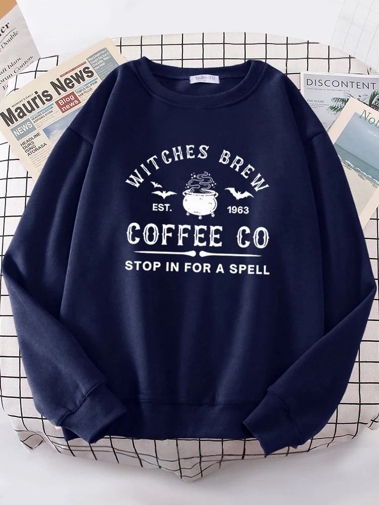 Heidi-Mode | Lustiges Sweatshirt mit "witches Brew Coffee Co" Print Damen Pullover