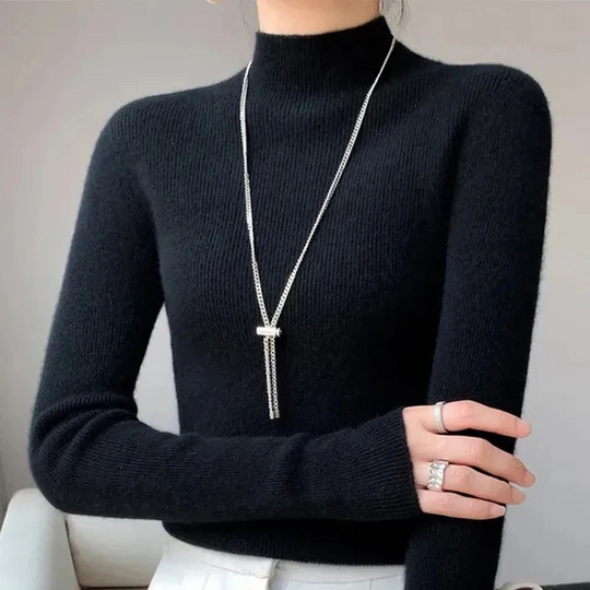 Heidi-Mode | Damen Rollkragenpullover Gerippter Strick Weich und Elegant Rollkragenpullover Damen