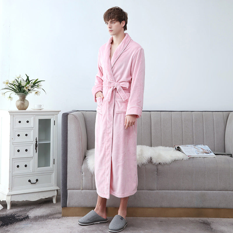 Heidi Mode | Wunderschöner Langer Flanell-Bademantel für Paare
