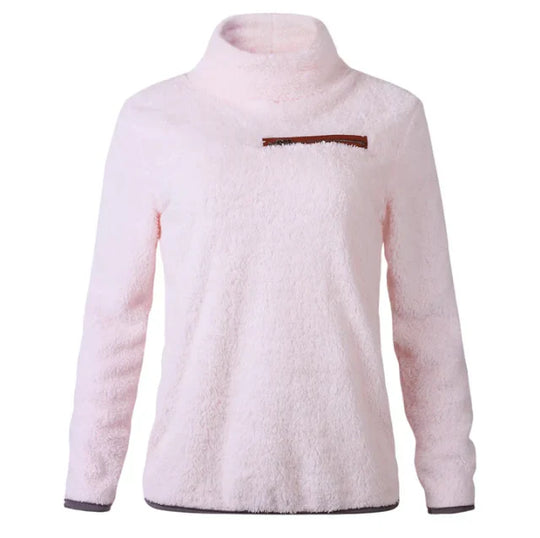 Heidi-Mode | Hoher Kragen Fleece Pullover