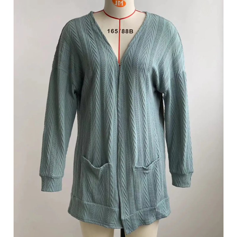 Heidi-Mode | Lange Strickjacken Damen Leichtgewicht Strickjacke mit Taschen