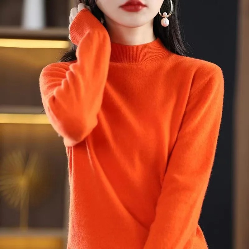 Heidi-Mode | Kaschmir Pullover Damen Hoher Kragen, Weich & Zeitloses Design