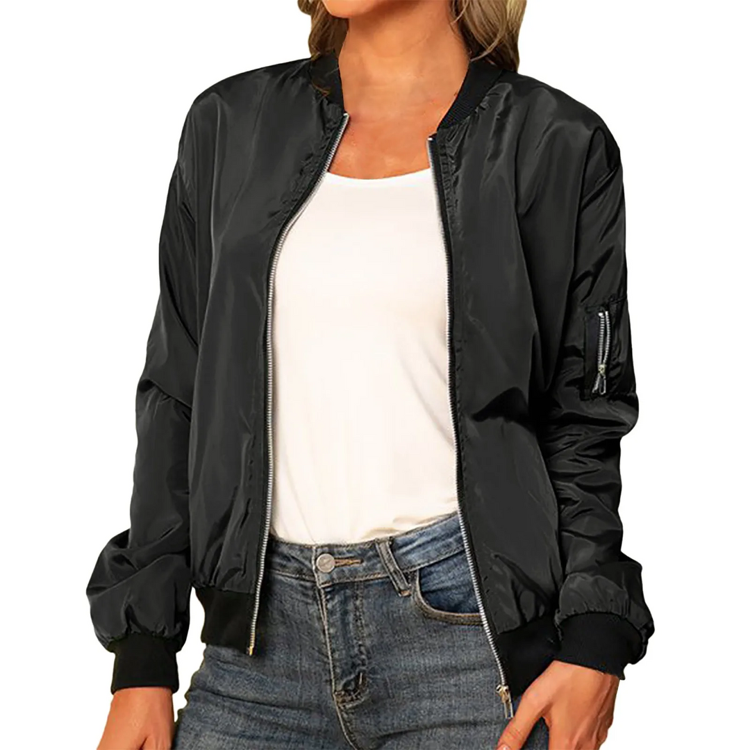 Heidi-Mode | Klassisches Lässiges Bomberjacke Damen