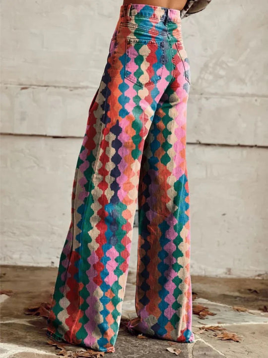 Heidi-Mode | Bedruckte Weite Hose