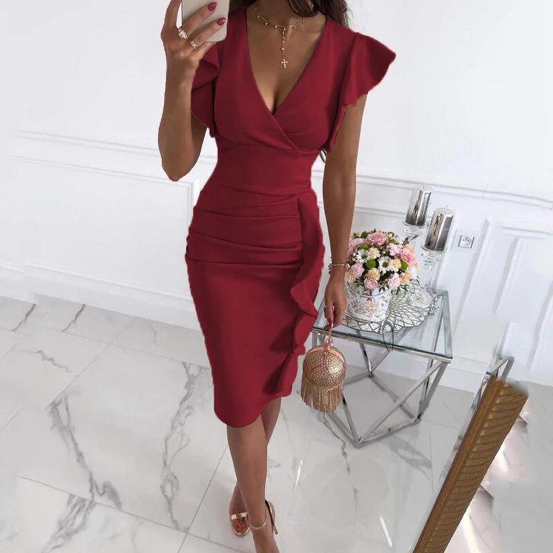 Heidi-Mode | Fließendes Sommerkleid mit V-Ausschnitt