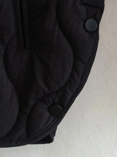 Heidi-Mode | Elegante Langarm-Steppjacke mit Ein-Knopf-Verschluss Ideal für Herbst/Winter