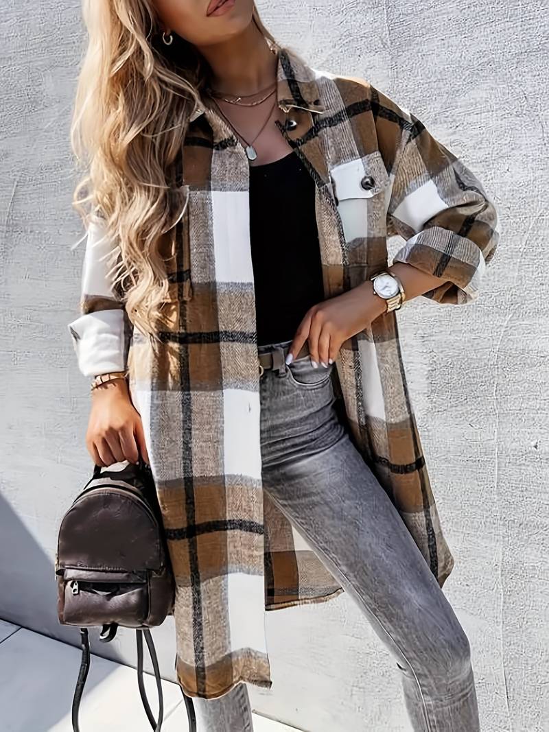 Heidi-Mode - Kariertes Hemd Jacken Mantel