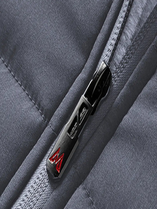 Heidi-Mode - Herren warme Fleecejacke mit Kapuze - winddichte Jacke mit Reißverschlusstaschen für Herbst und Winter