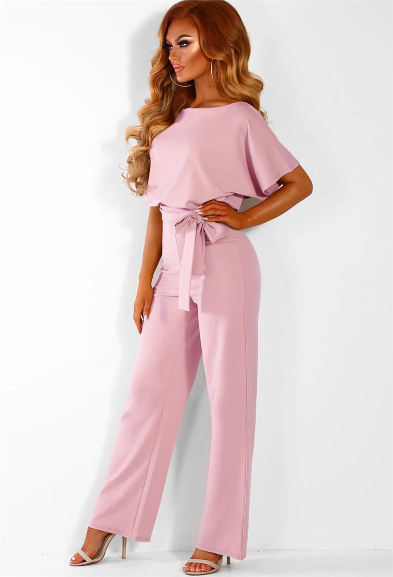 Damen elegantes Set bestehend aus fließender Bluse und weit geschnittenen Hosen Heidi-Mode