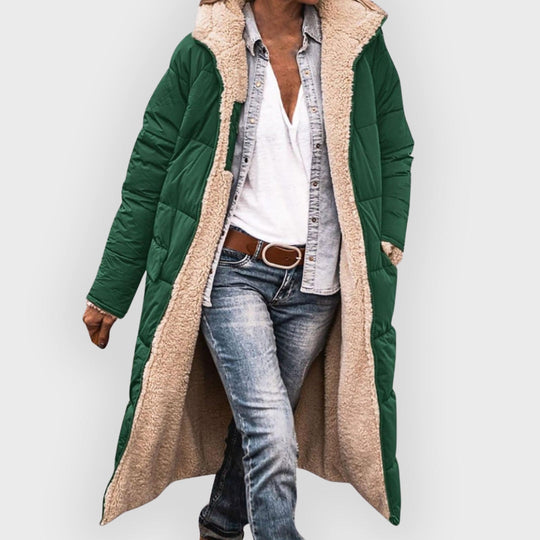 Heidi-Mode | Longline Sherpa-gefütterter Puffer-Mantel