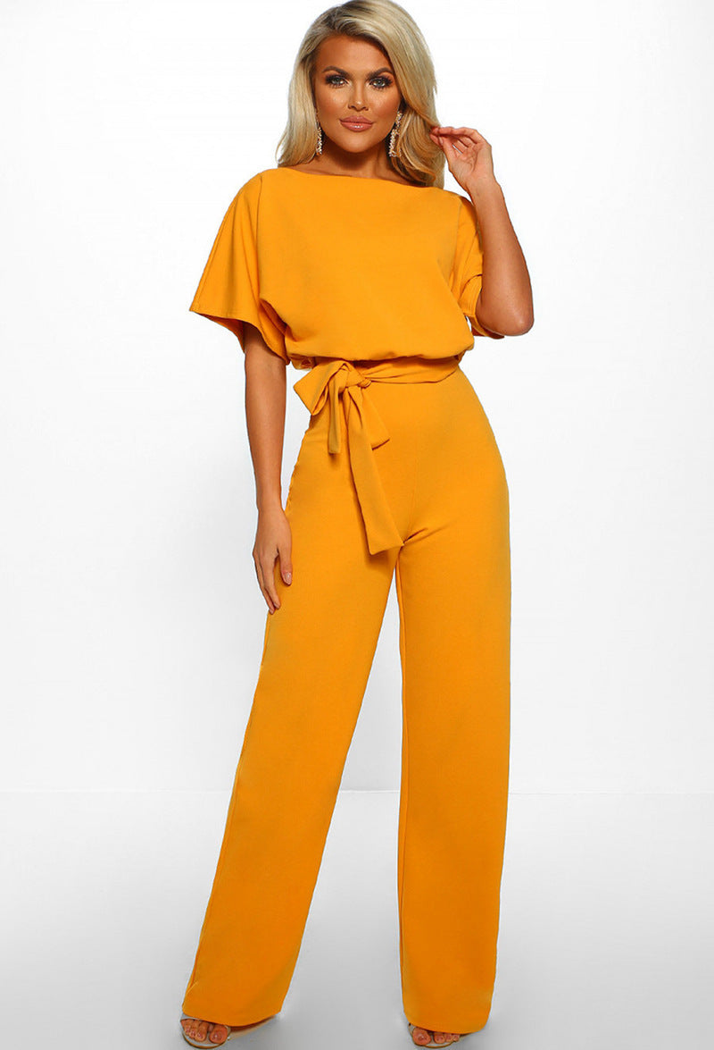 Damen elegantes Set bestehend aus fließender Bluse und weit geschnittenen Hosen Heidi-Mode