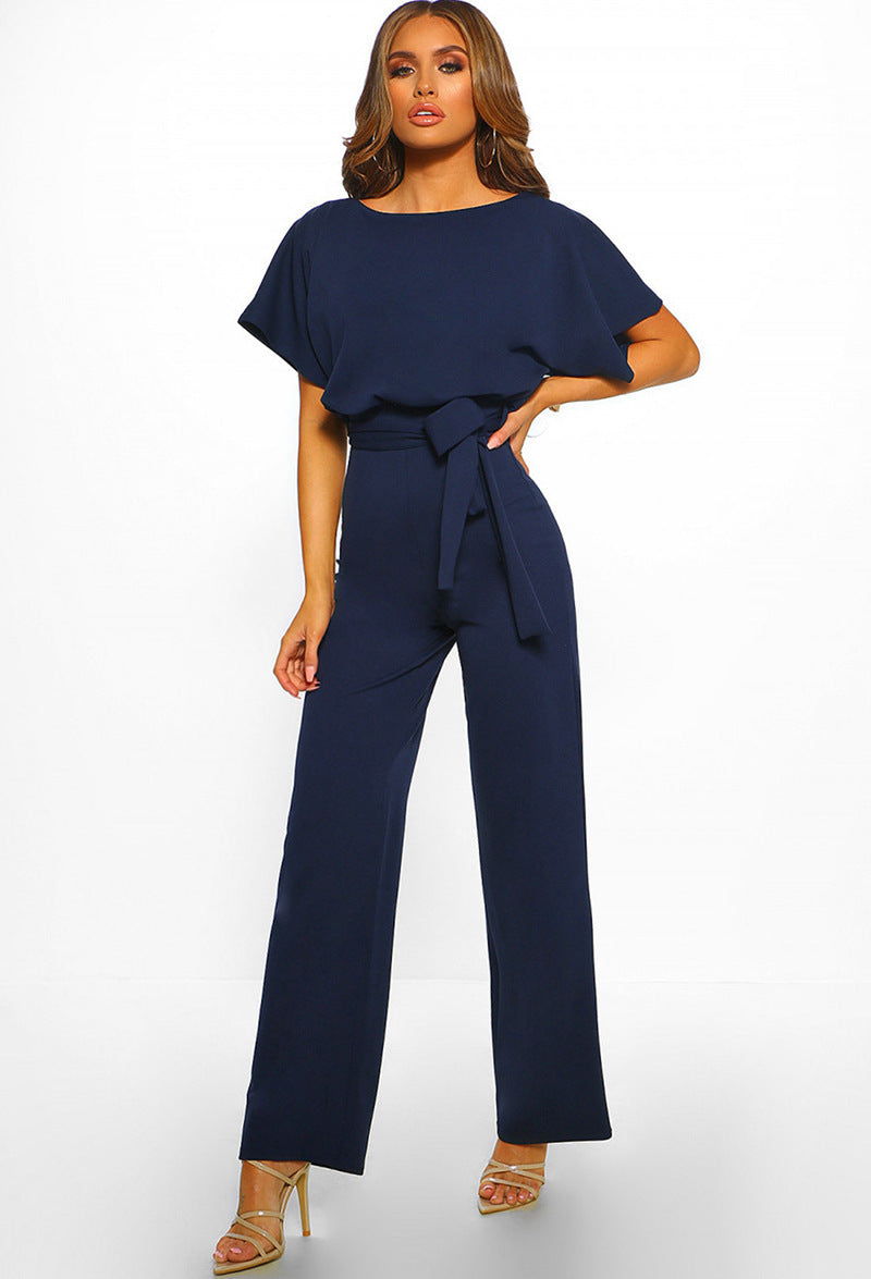 Damen elegantes Set bestehend aus fließender Bluse und weit geschnittenen Hosen Heidi-Mode