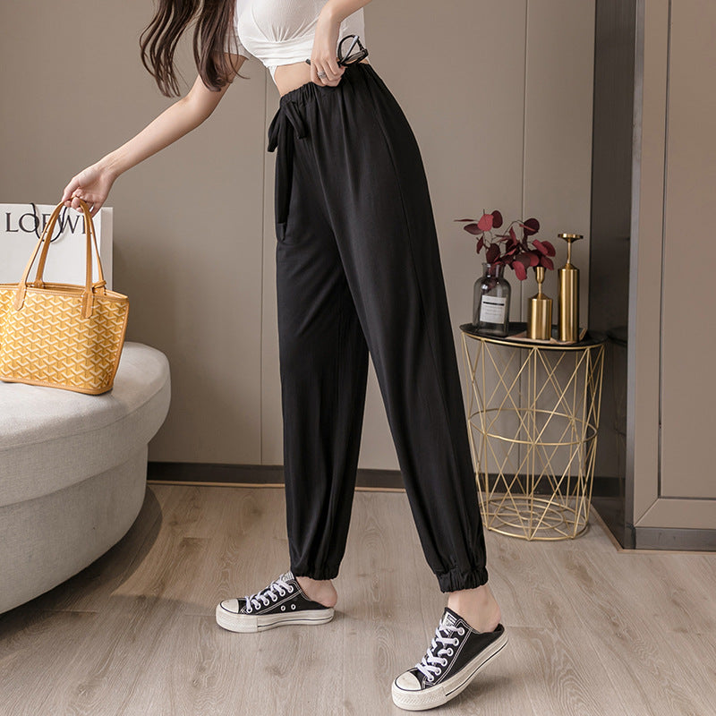 Damen Bequeme Relax-Hose mit Kordelzug Heidi-Mode