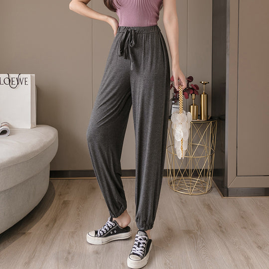 Damen Bequeme Relax-Hose mit Kordelzug Heidi-Mode