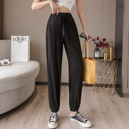 Damen Bequeme Relax-Hose mit Kordelzug Heidi-Mode