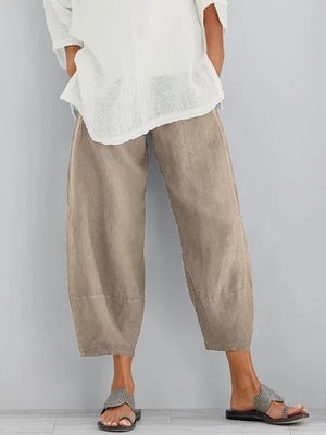 Heidi-Mode | Einfache, Lockere Damen 3/4 Hosen für Den Sommer
