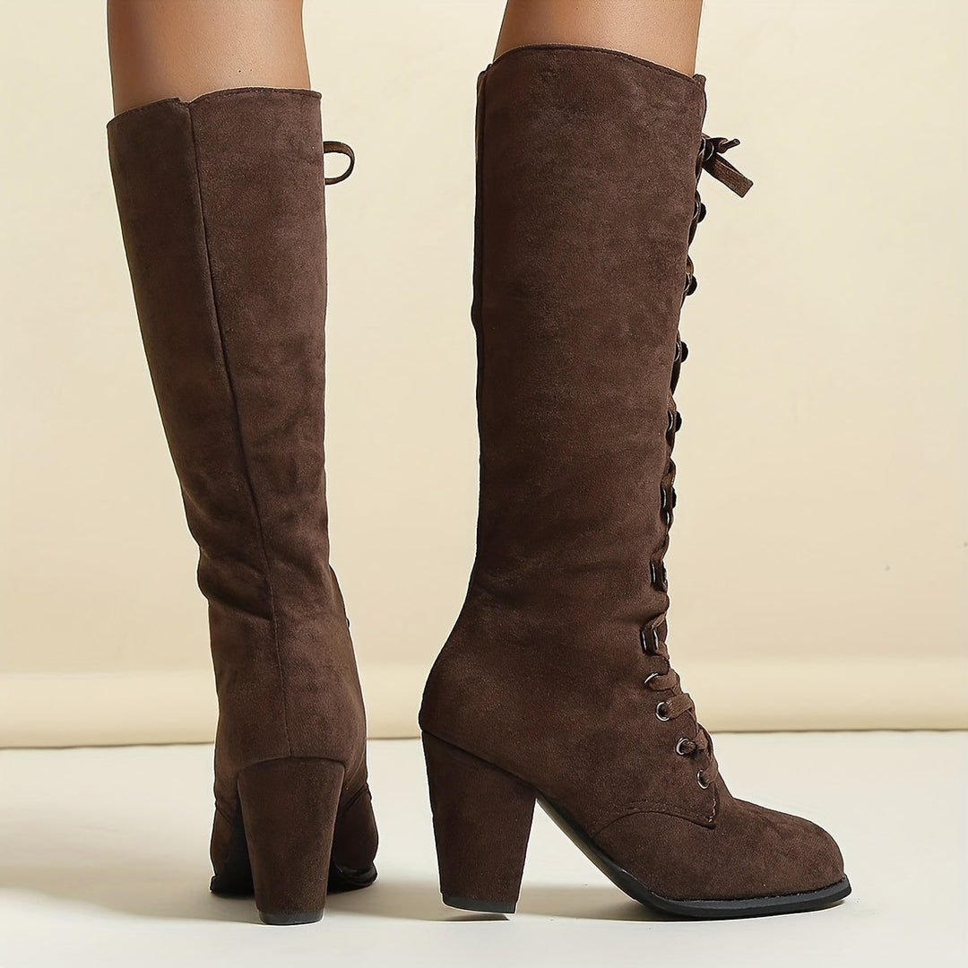Heidi-Mode – kniehohe, bequeme lange Winterstiefel für Damen