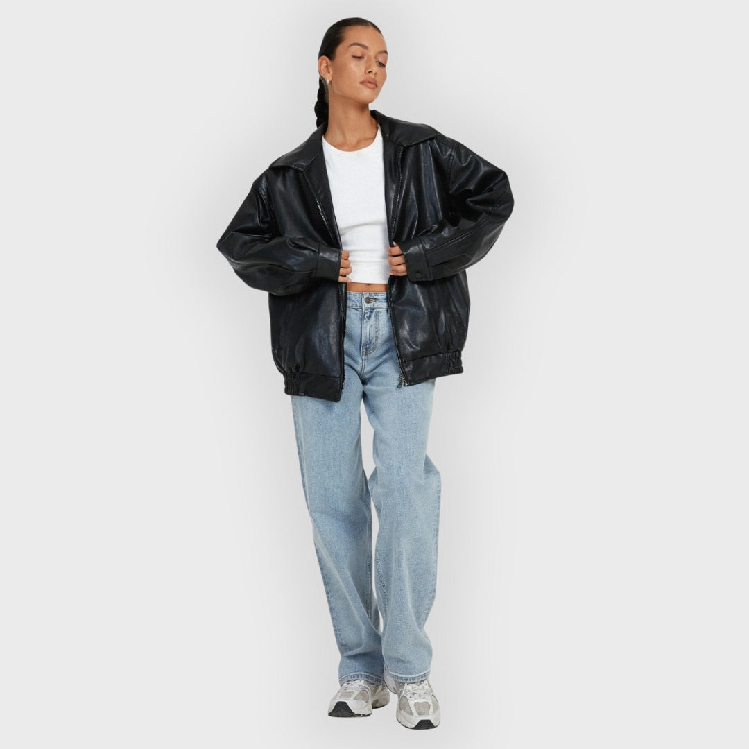 Heidi-Mode | Lockere Lederjacke für den Herbst