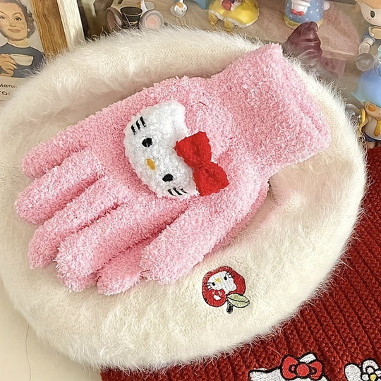 Heidi-Mode | Süße Hello Kitty Winterhandschuhe
