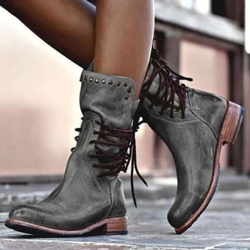 Heidi-Mode | Lederstiefel Elegante Hohe Lederstiefel