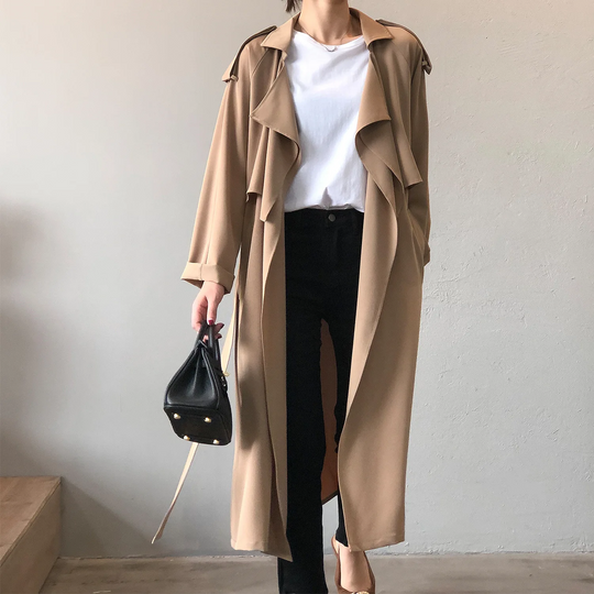 Trenchcoat Offene Vorderseite Damen