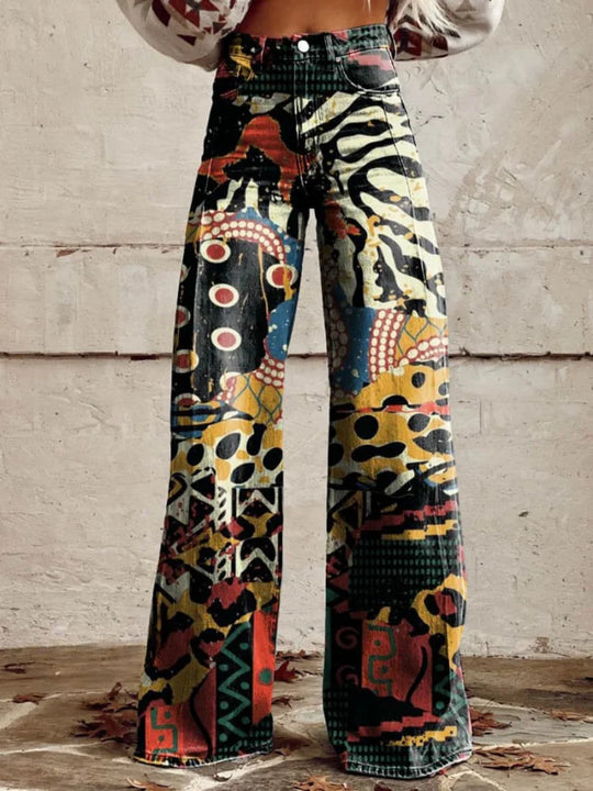 Heidi-Mode | Bedruckte Weite Hose