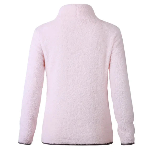 Heidi-Mode | Hoher Kragen Fleece Pullover