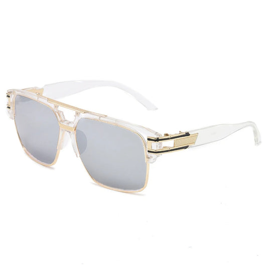 Heidi-Mode | Luxus Verspiegelte Linsen Quadratisches Rahmen Sonnenbrille