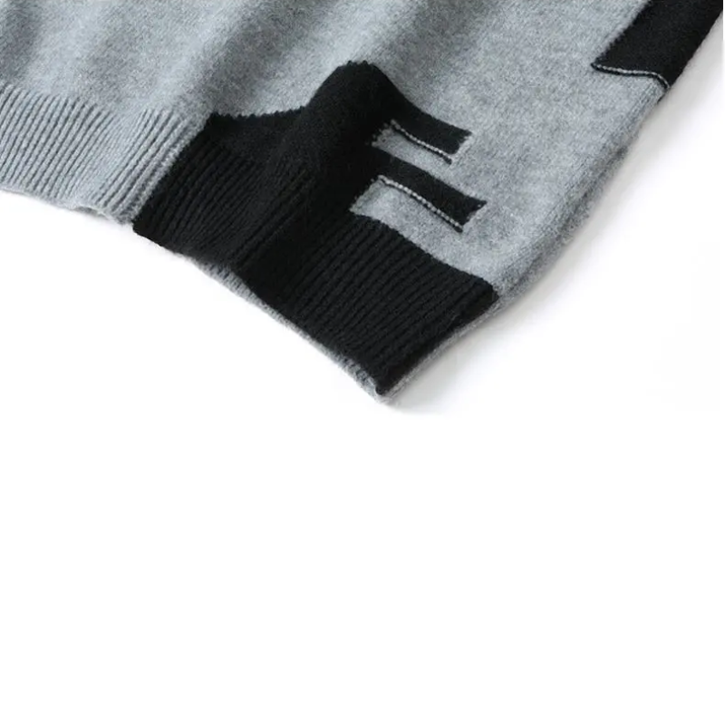 Heidi-Mode | Geometrischem Strickmuster, Lässiger Pullover Damen Pulli