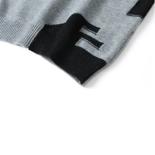 Heidi-Mode | Geometrischem Strickmuster, Lässiger Pullover Damen Pulli
