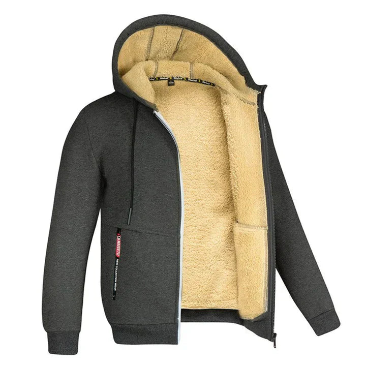 Heidi-Moden - Lässiger und Stilvoller Herbst Zip-Up Hoodie mit Fleece-Jacke für Männer