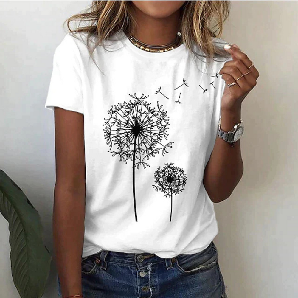Heidi-Mode | T-Shirt mit Kurzarm Bedruckt Lässig