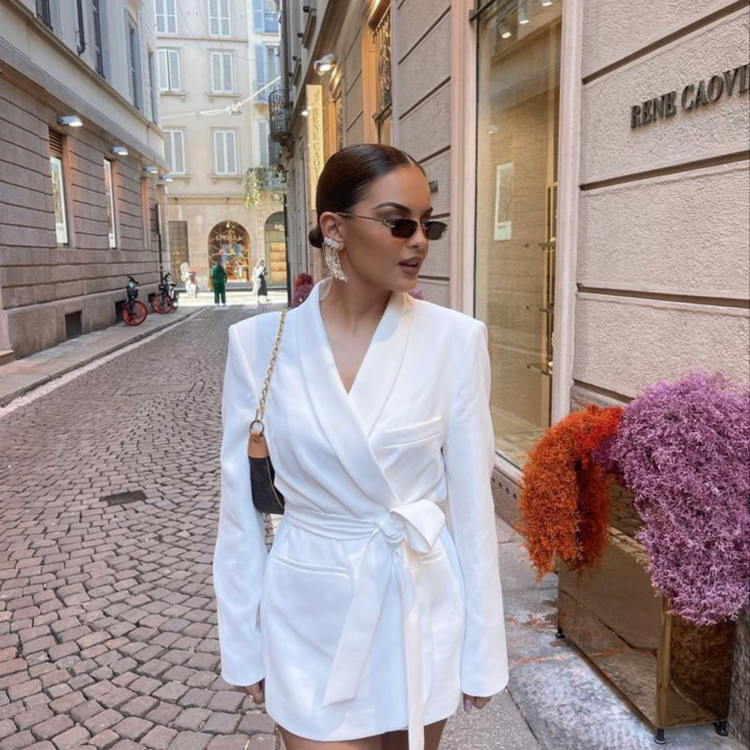 Heidi-Mode | Eleganter Blazer mit Gürtel und Passender Hose