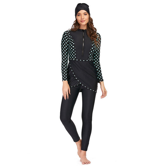 Heidi-Mode | 3 Teile Set Halal Bademode Badeanzug Burkini Badeoutfit
