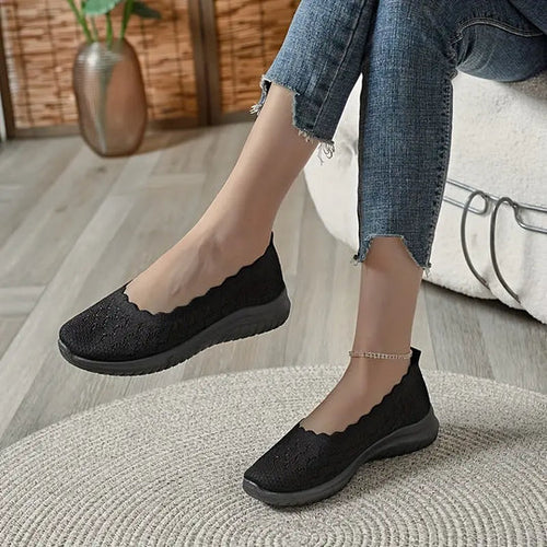 Leichte, atmungsaktive, gestrickte Slip-On-Sneaker