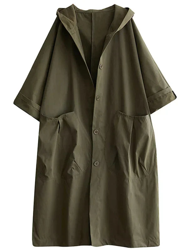 Heidi-Mode | Langer Wasserdichter Trenchcoat Mantel