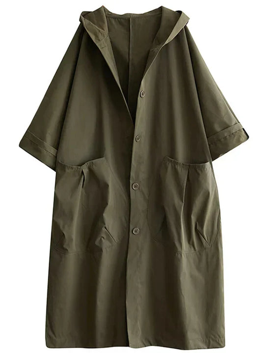 Heidi-Mode | Langer Wasserdichter Trenchcoat Mantel