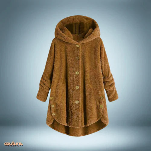 Heidi-Mode | Jacke mit Knöpfen und Kapuze