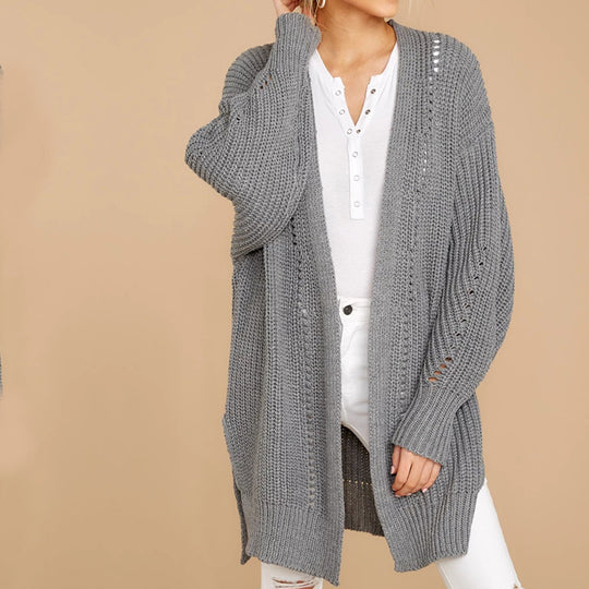 Damen Oversized Strickpullover mit modernen Details Heidi-Mode