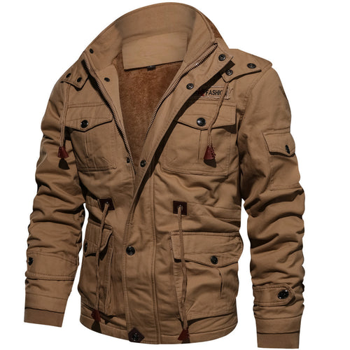 Herren Multifunktionale Outdoor-Jacke im lässigen Design mit warmem Innenfutter Heidi-Mode