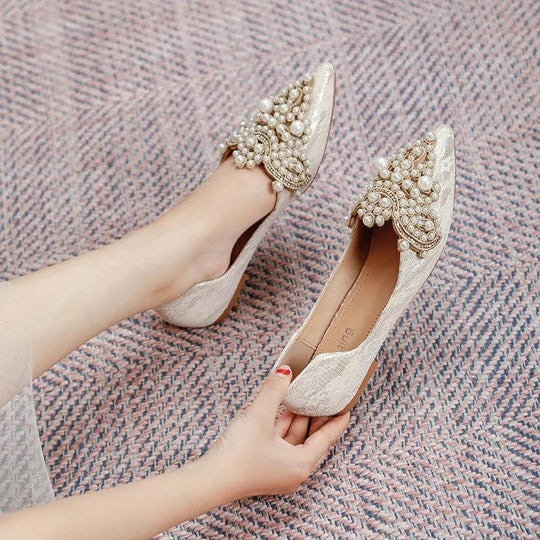 Heidi-Mode | Elegante Ballerina mit Perlen