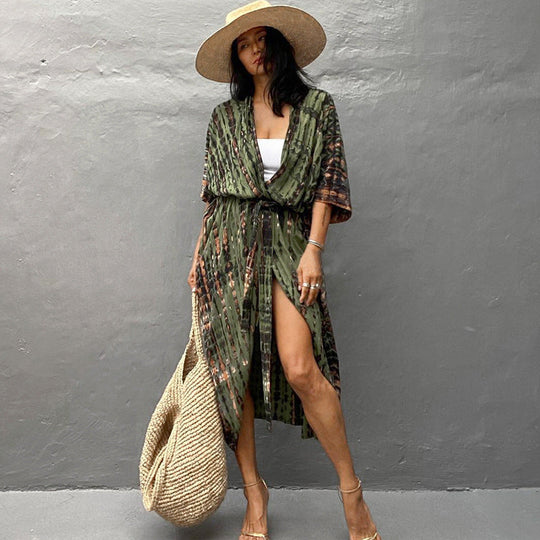 Heidi-Mode | Glamouröse Sonnenschutz Resort Strandkleid Cover Up