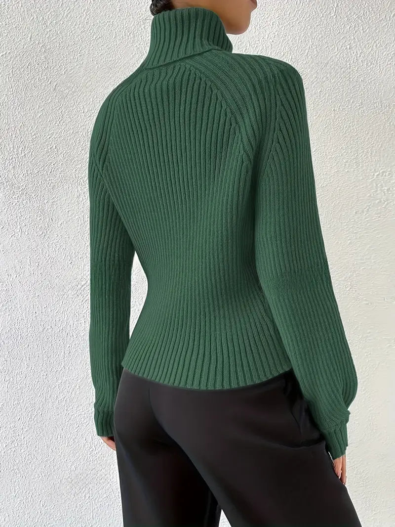 Heidi-Mode | Grüner Rollkragenpullover