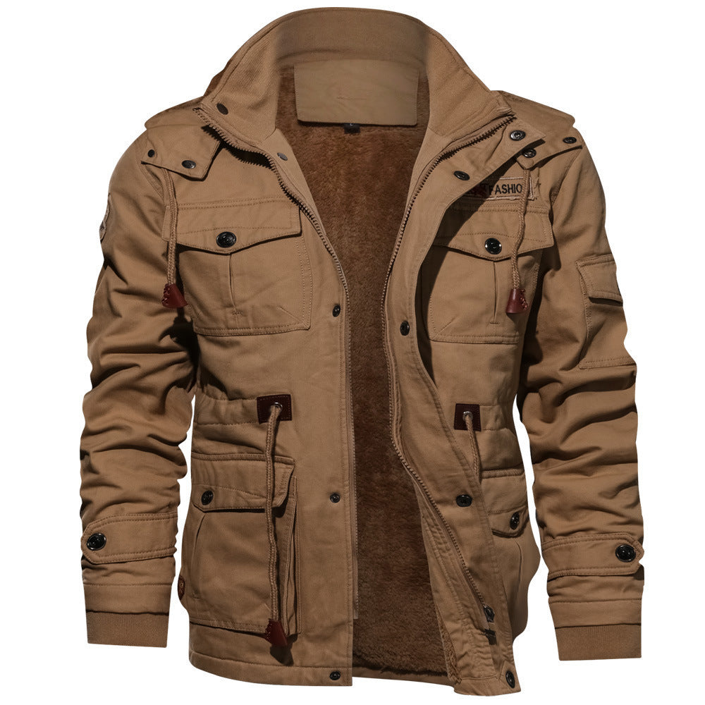 Herren Multifunktionale Outdoor-Jacke im lässigen Design mit warmem Innenfutter Heidi-Mode