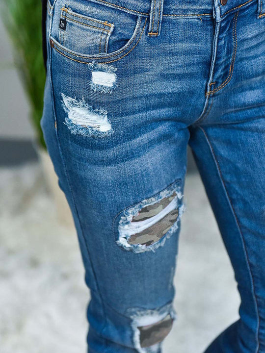 Heidi-Mode | Schlank Leopard Patch Revnet Jeans