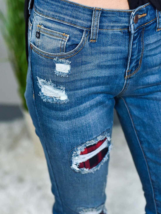 Heidi-Mode | Schlank Leopard Patch Revnet Jeans