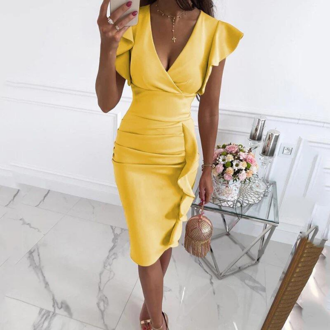 Heidi-Mode | Fließendes Sommerkleid mit V-Ausschnitt