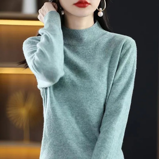 Heidi-Mode | Kaschmir Pullover Damen Hoher Kragen, Weich & Zeitloses Design