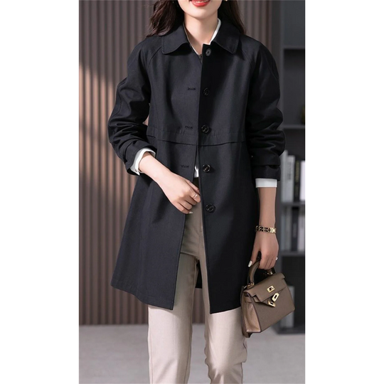Heidi-Mode | Stylischer Einreihiger Kurzer Trenchcoat für Damen